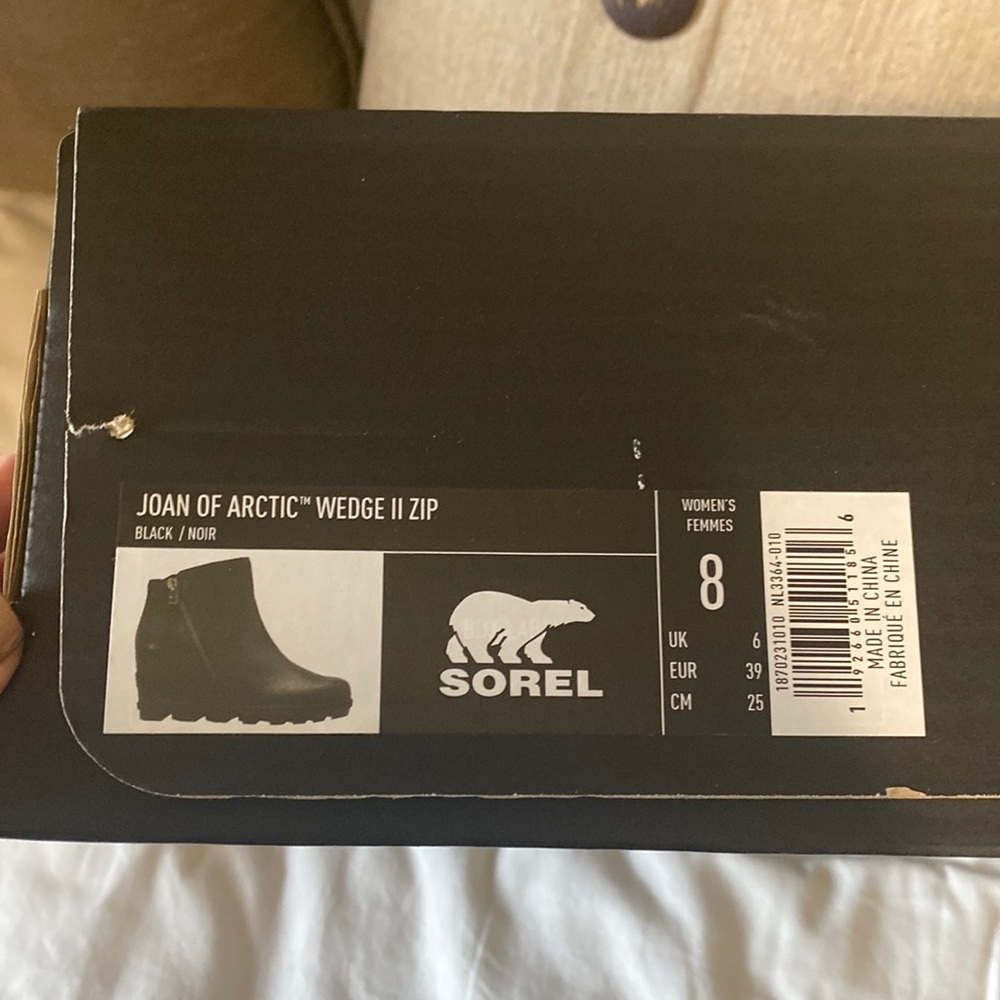 Sorel Joan of Arctic Wedge ll zip boots Sz 8